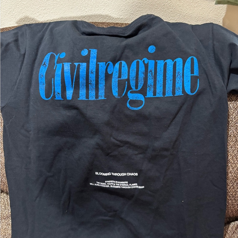 Black and Blue Graphic Skeleton Tee - Picture 7 of 7